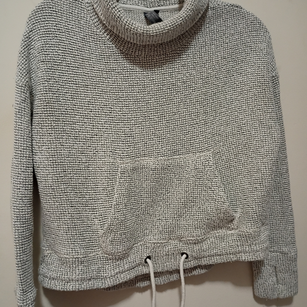Sweaty Betty Light Gray Cowl Neck Sweater